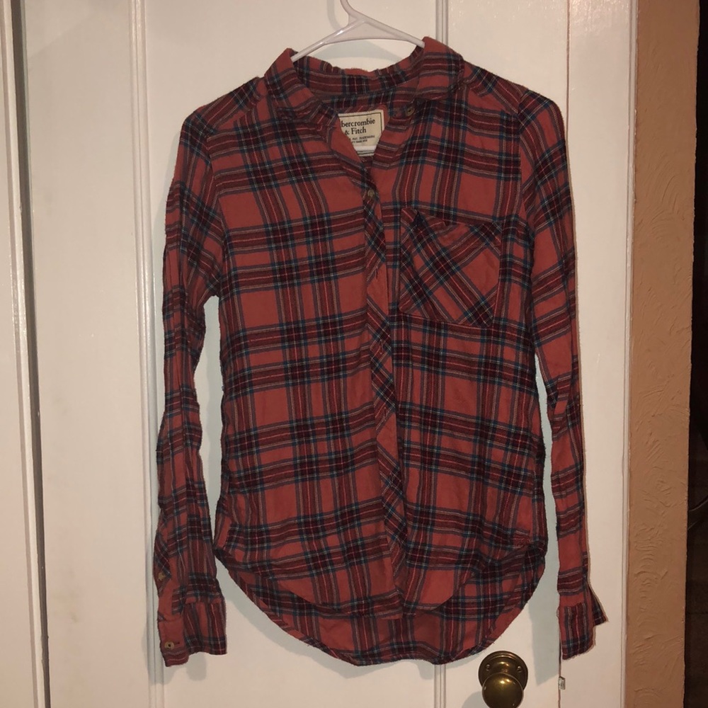 Abercrombie & Fitch Pink Plaid Top